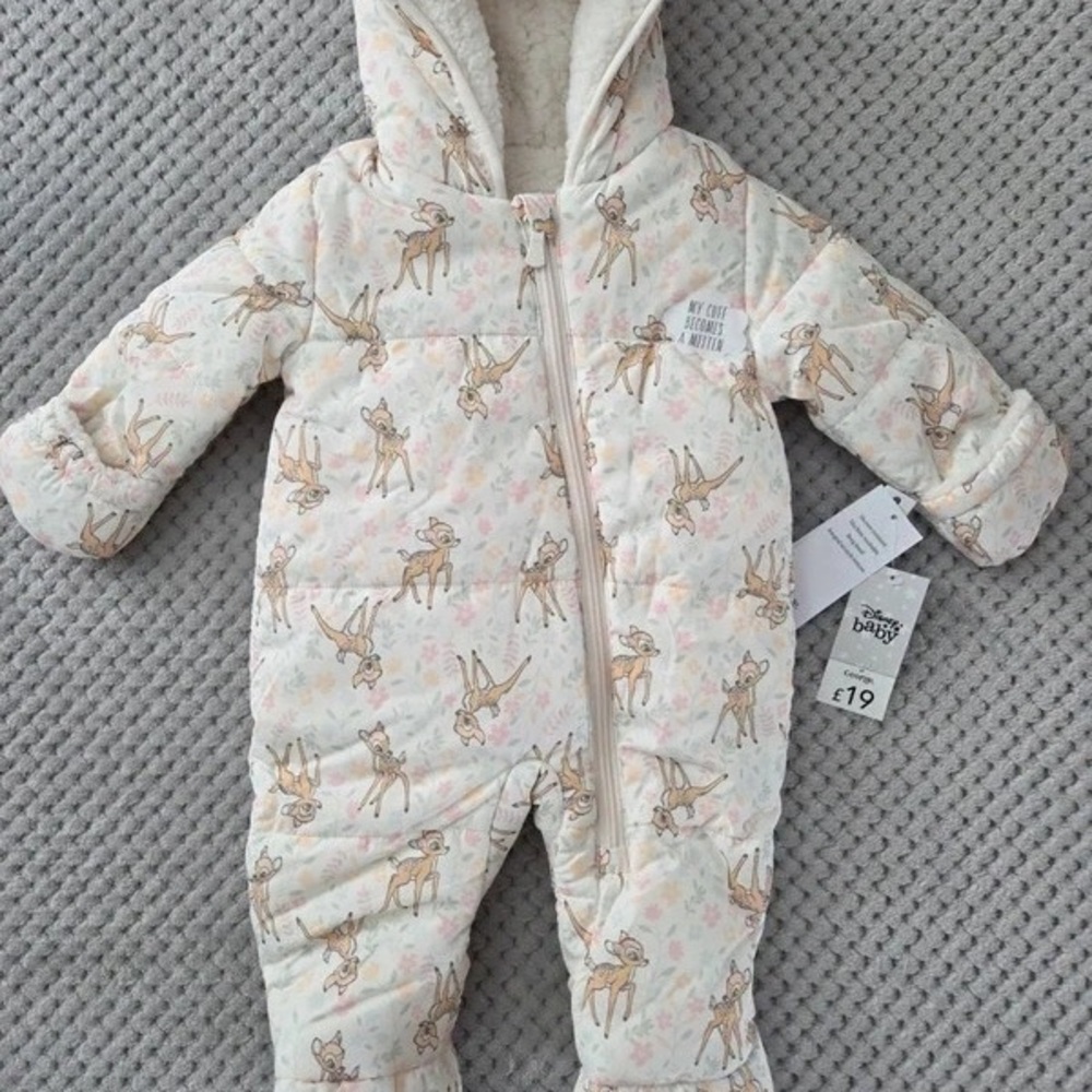 Disney Beige Bambi Infant Footie